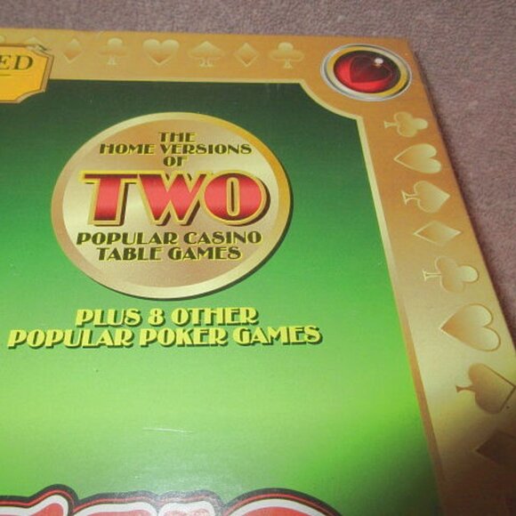 Home Casino Game Set Poker Texas Hold 'Em Caribbean Stud Everything Included NEW - Picture 2 of 10